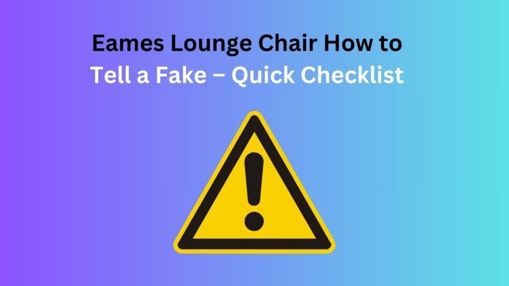 Eames Lounge Chair How to Tell a Fake – Quick Checklist