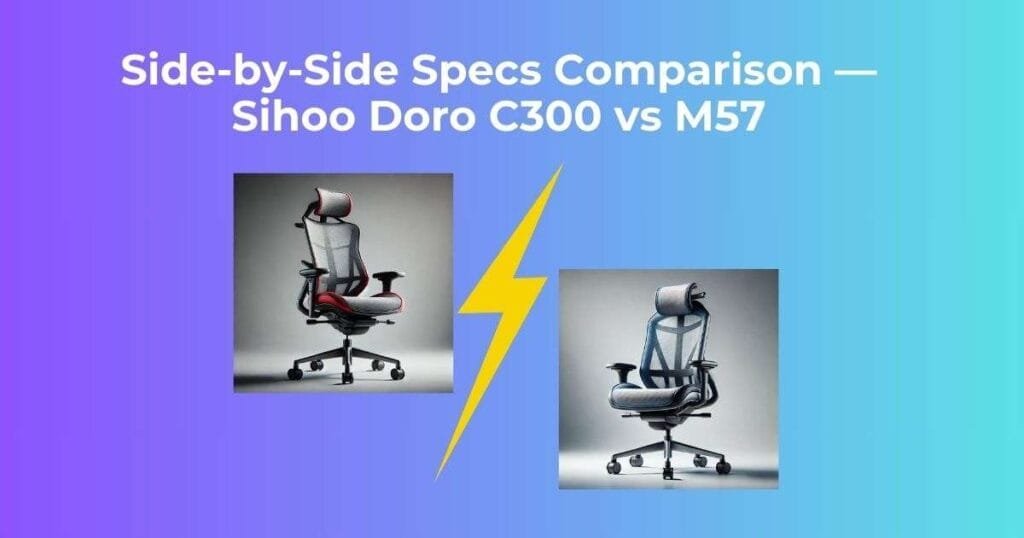 Side-by-Side Specs Comparison — Sihoo Doro C300 vs M57