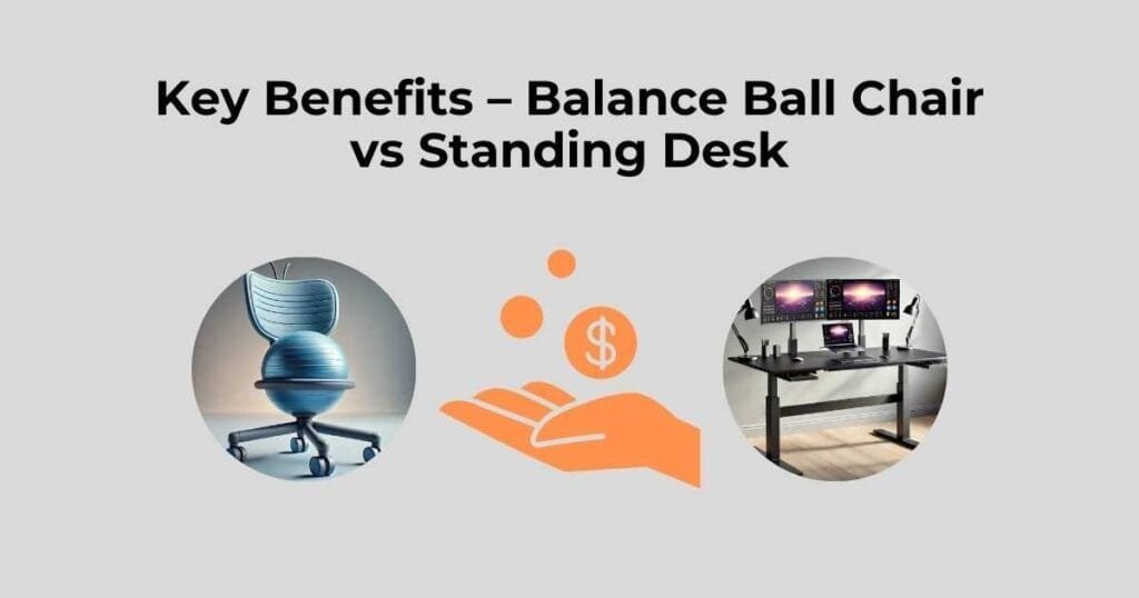 Key Benefits – Balance Ball Chair vs Standing Desk