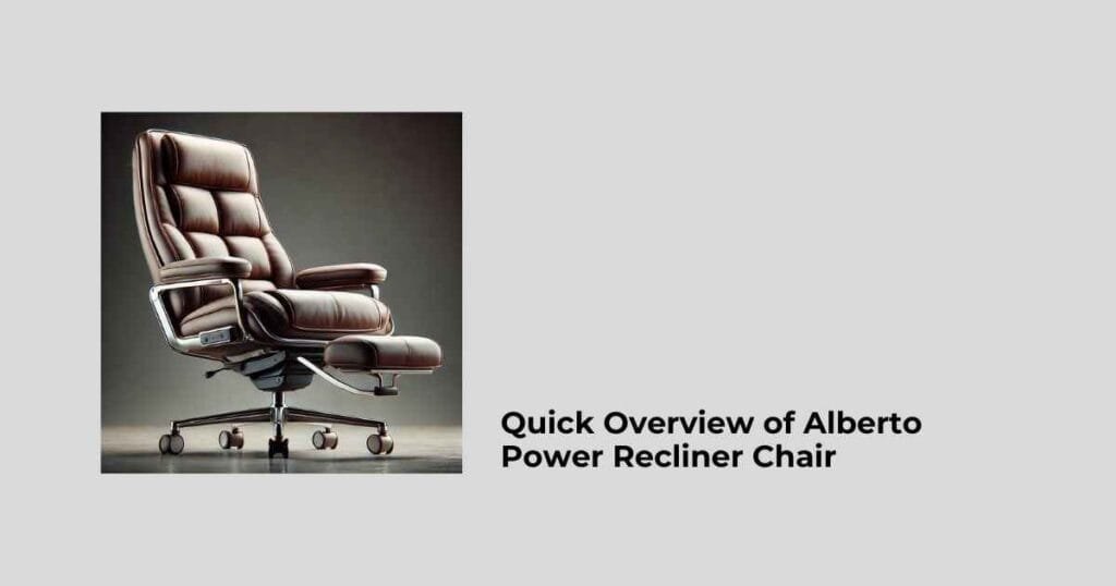 Quick Overview of Alberto Power Recliner Chair