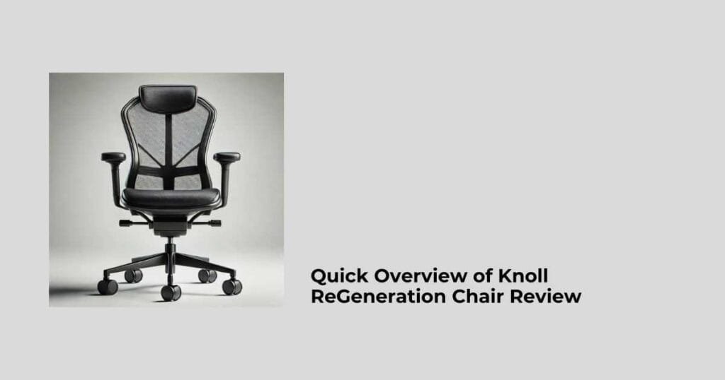 Quick Overview of Knoll ReGeneration Chair Review