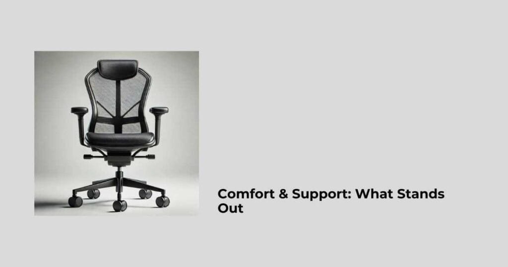 Comfort & Support: What Stands Out
